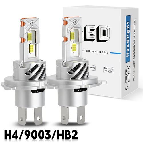Xenon white led headlight - h4,