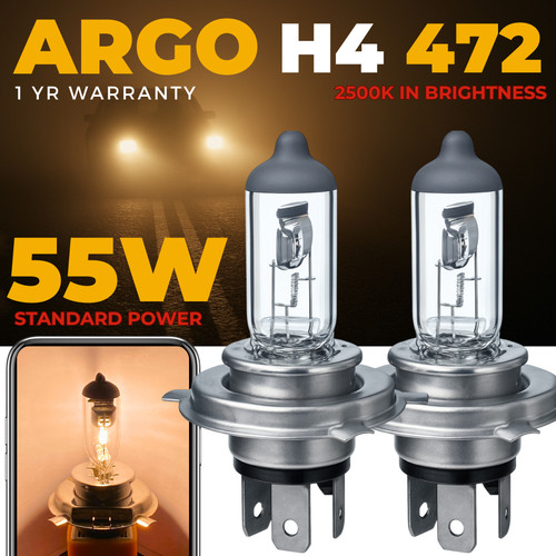 Halogen headlight 55w bulbs - h4,